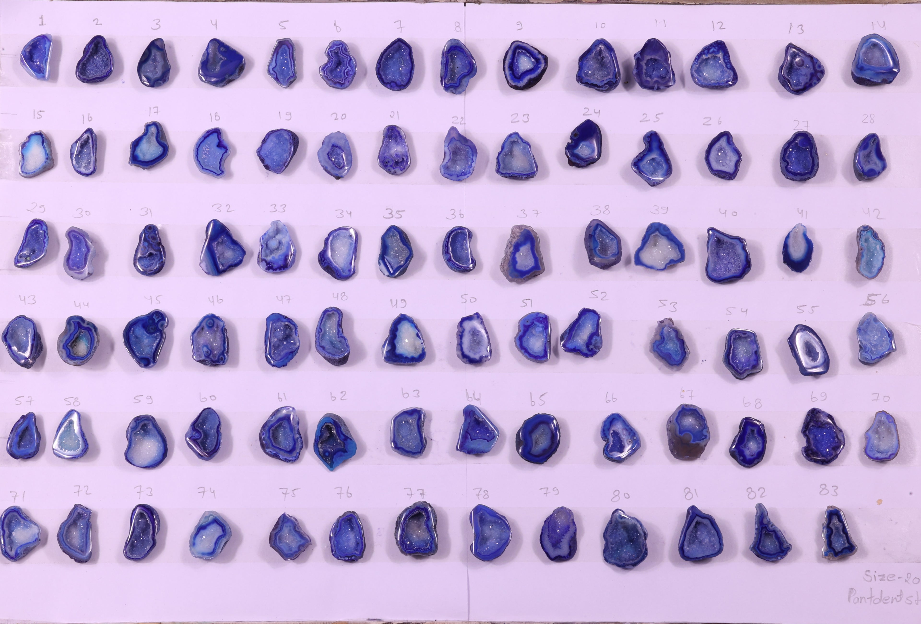 Geode Stones (Pendant) by Selection 20-25 mm Blue For Making Pendant Jewelry