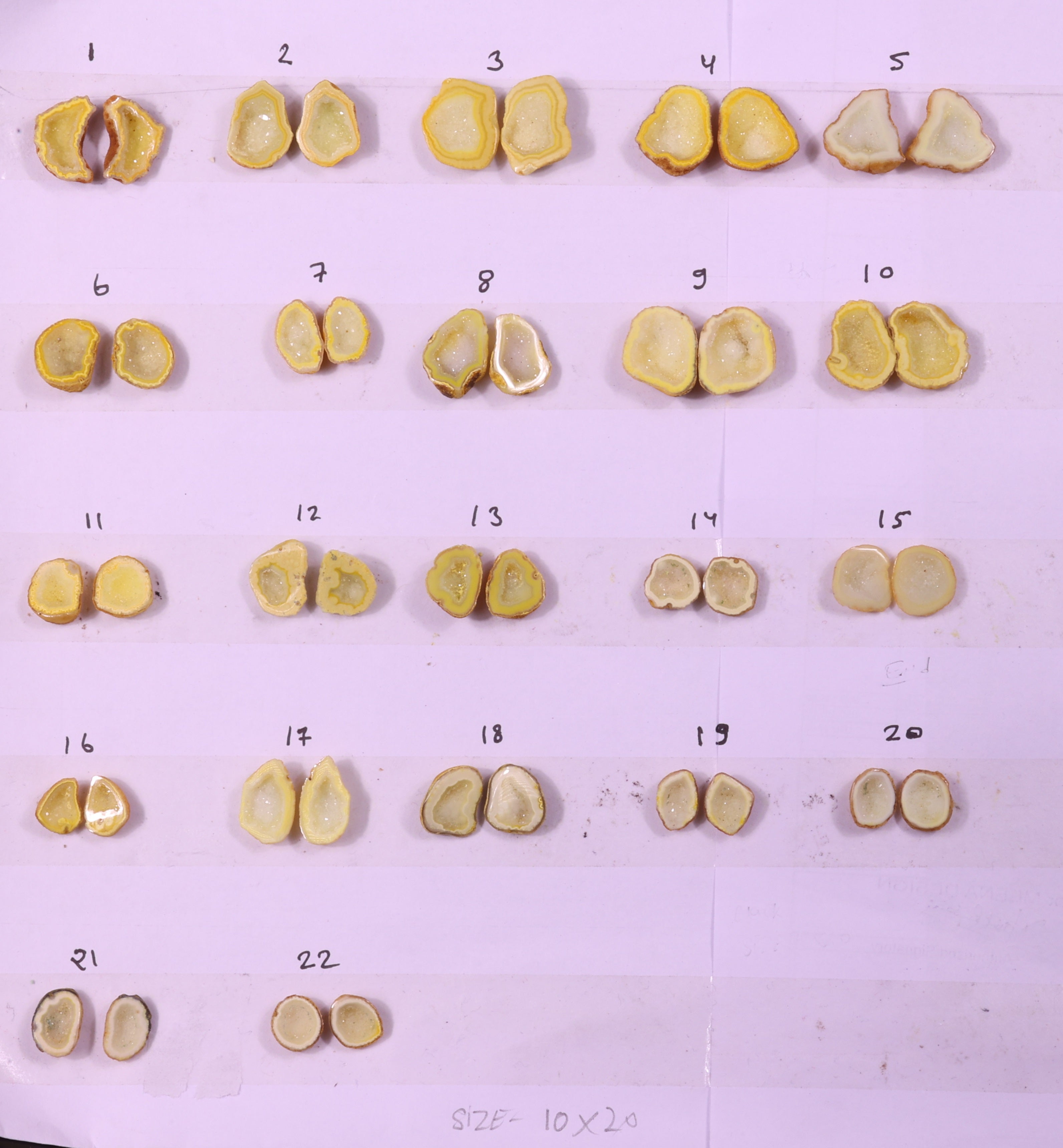 Geode Pairs (Earring) by Selection 10-20 mm Yellow Color