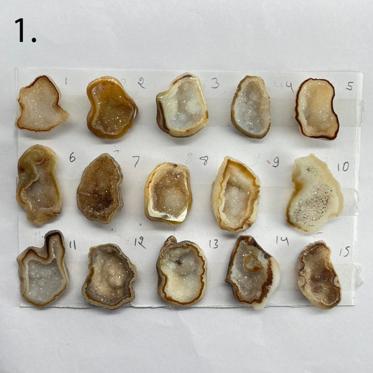 Geode Rings stone by Selection 15 - 25 MM Beige My Store