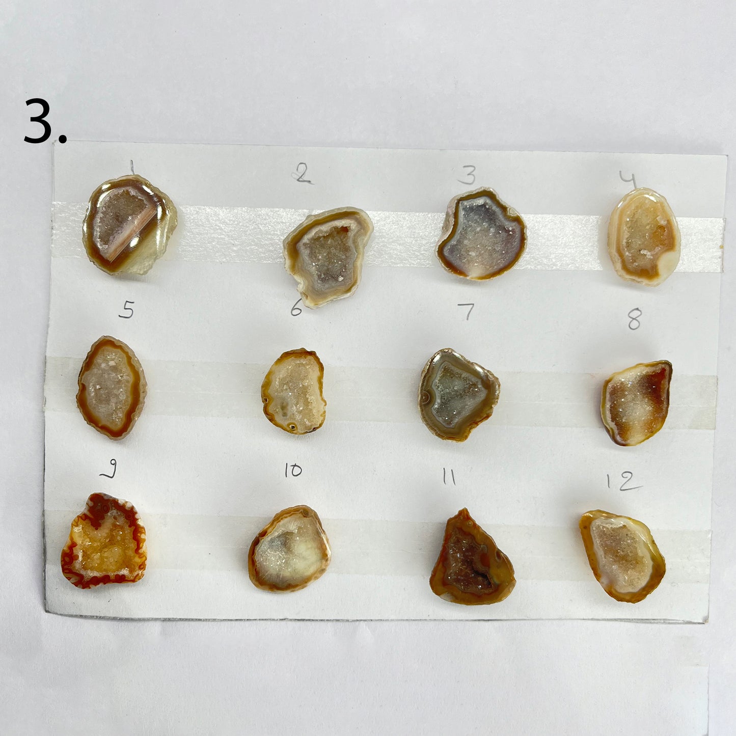Geode Rings stone by Selection 15 - 25 MM Beige