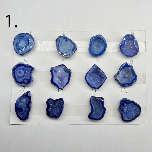 Geode Rings stone by Selection 20-30 MM Blue