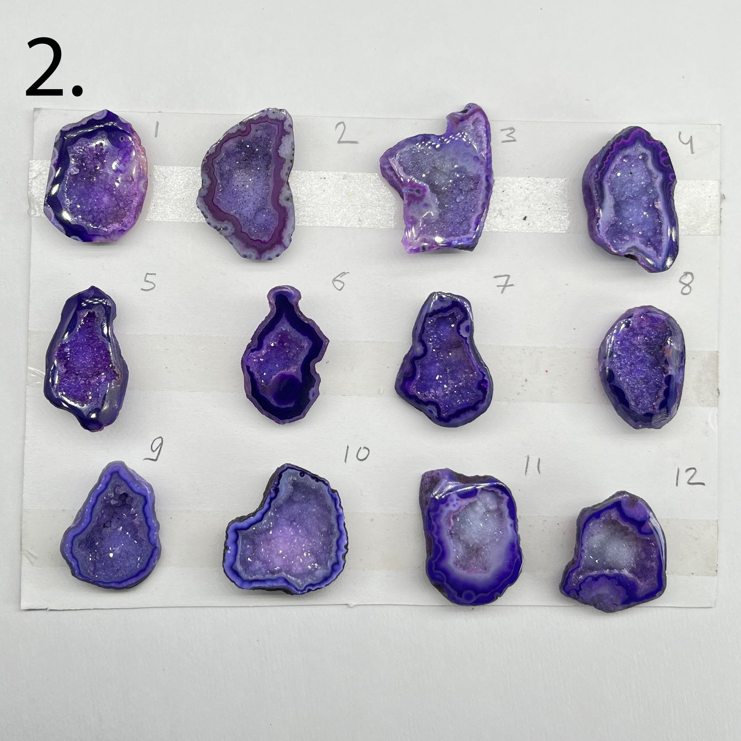 Geode Pendant stone by Selection 20-30 MM Purple