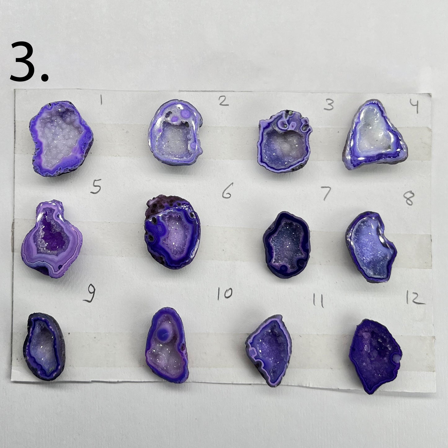 Geode Pendant stone by Selection 20-30 MM Purple
