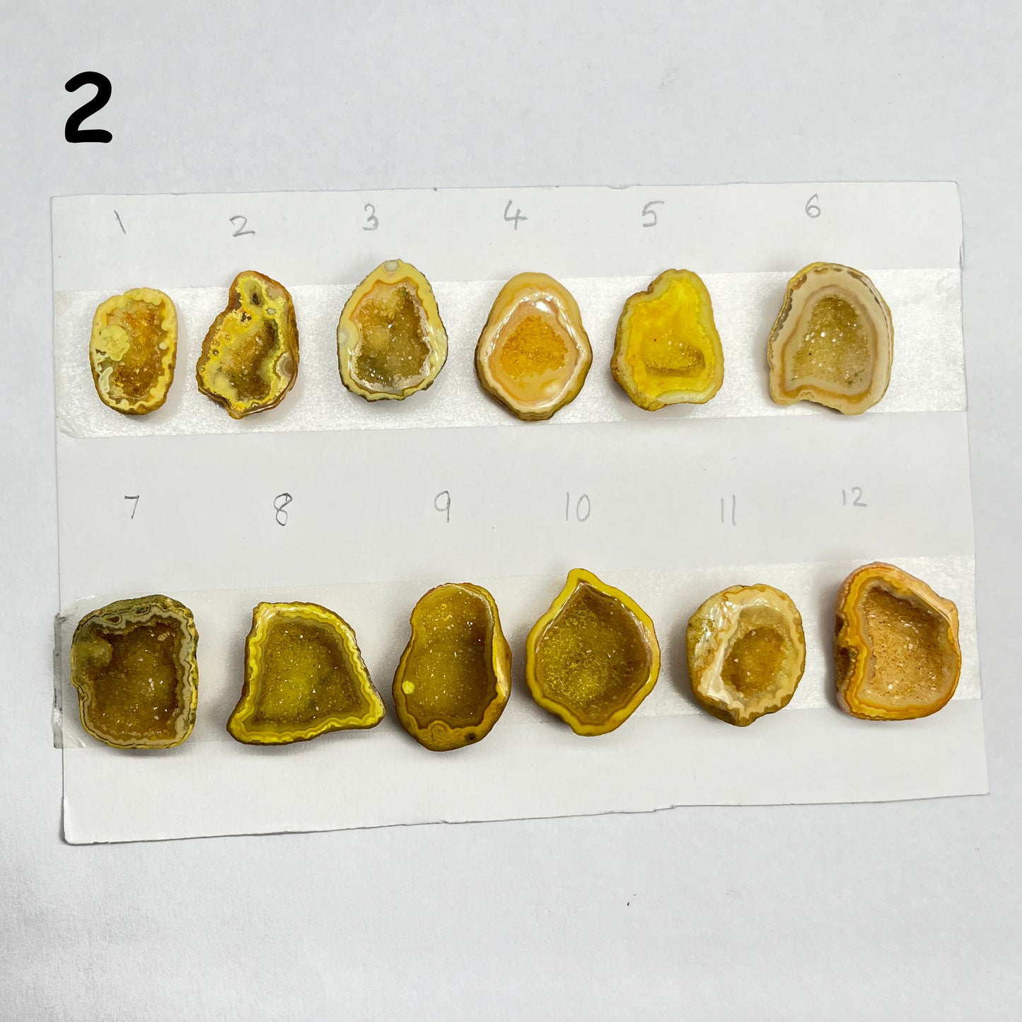 Geode Pendant stone by Selection 25 - 35MM yellow