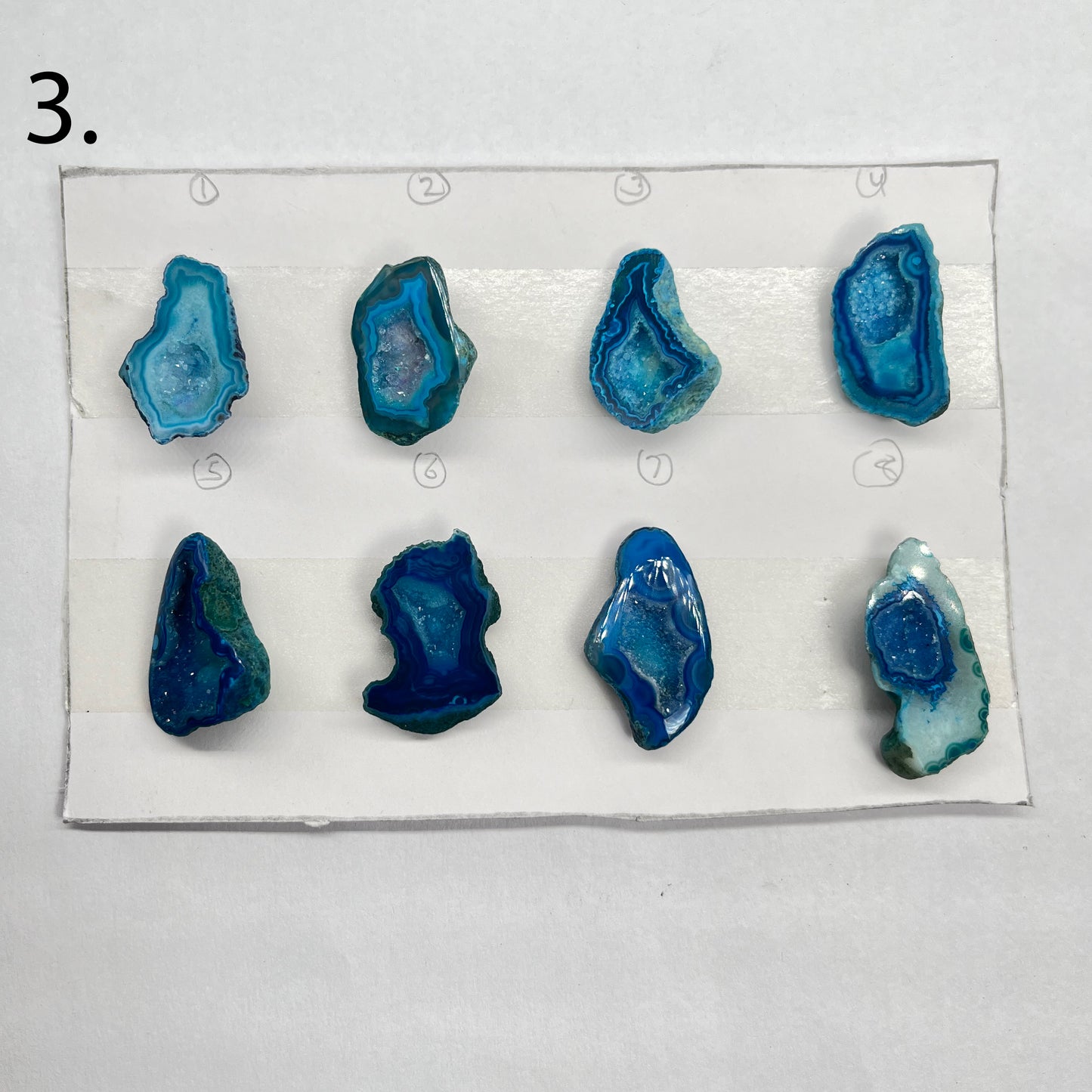 Geode Pendant stone by Selection 25 - 35MM Aqua