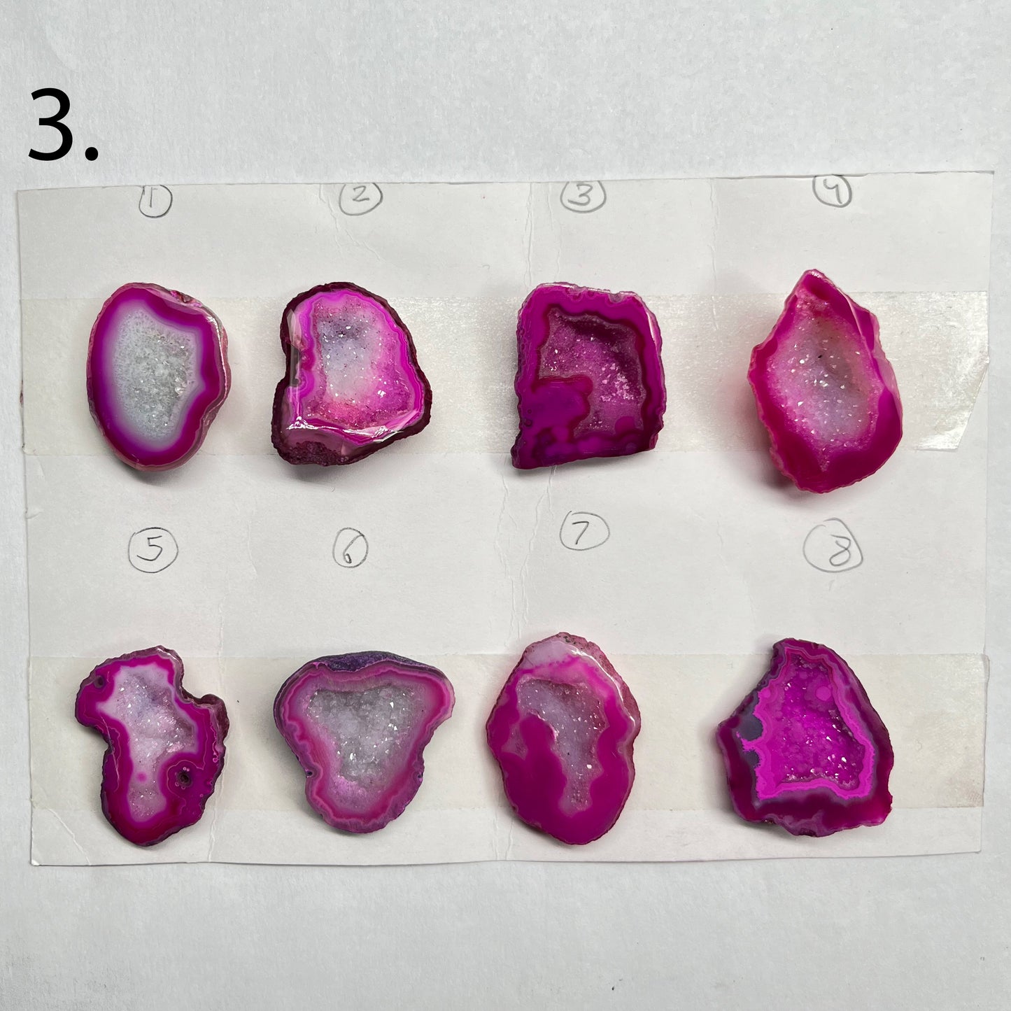 Geode Pendant stone by Selection 25 - 35MM Pink