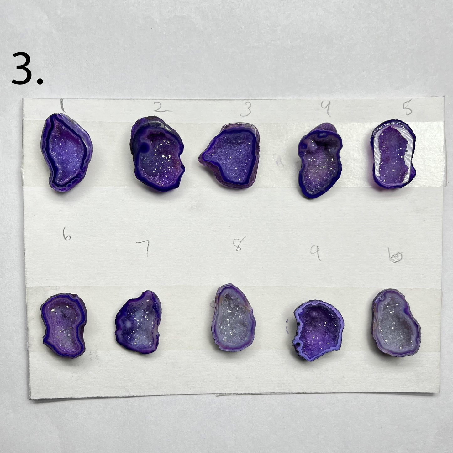 Geode Pendant stone by Selection 25 - 35MM Purple