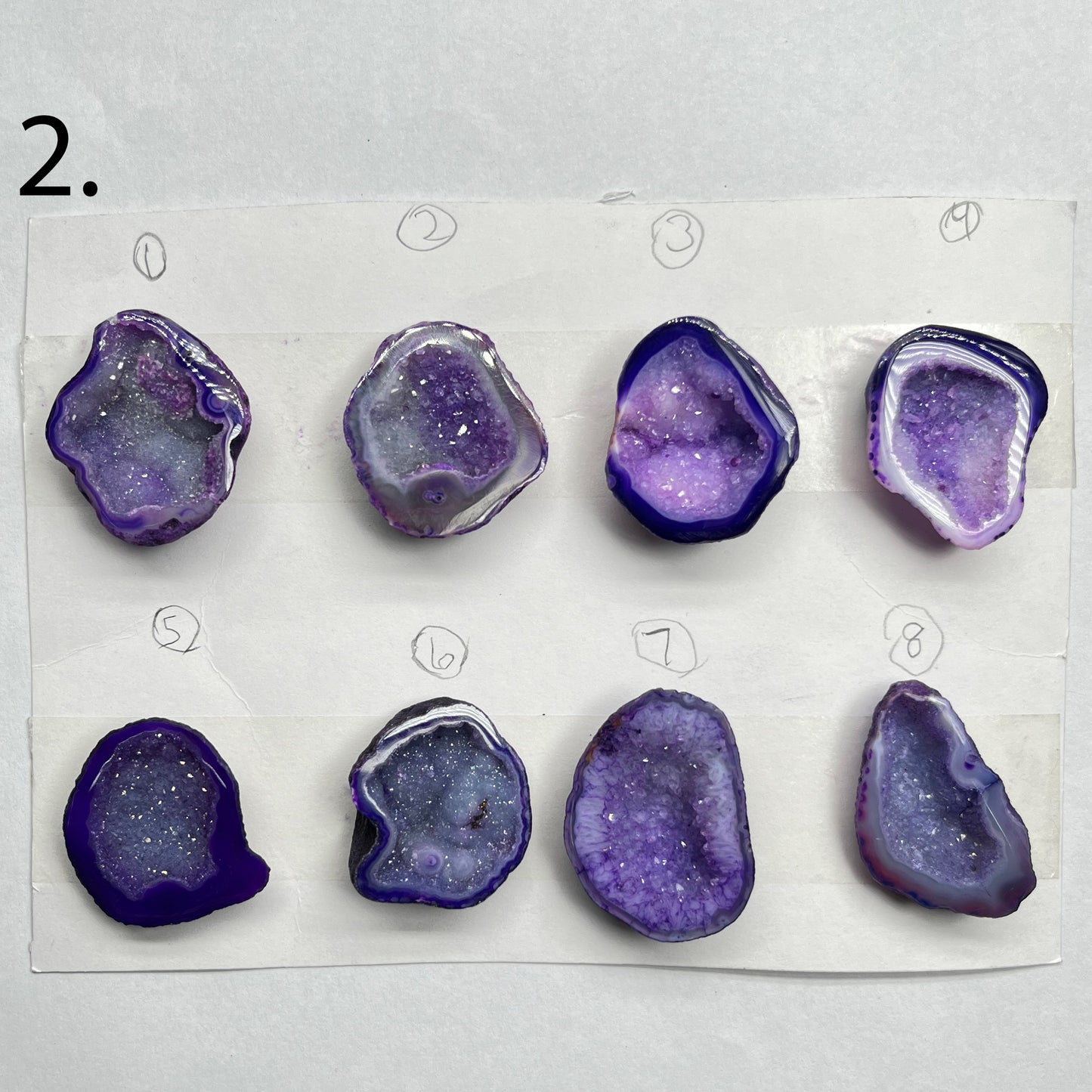 Geode Pendant stone by Selection 25 - 35MM Purple