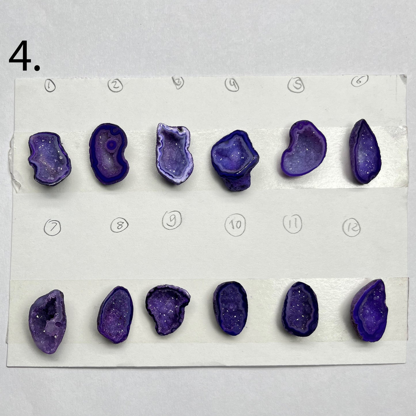 Geode Pendant stone by Selection 20-30 MM Purple