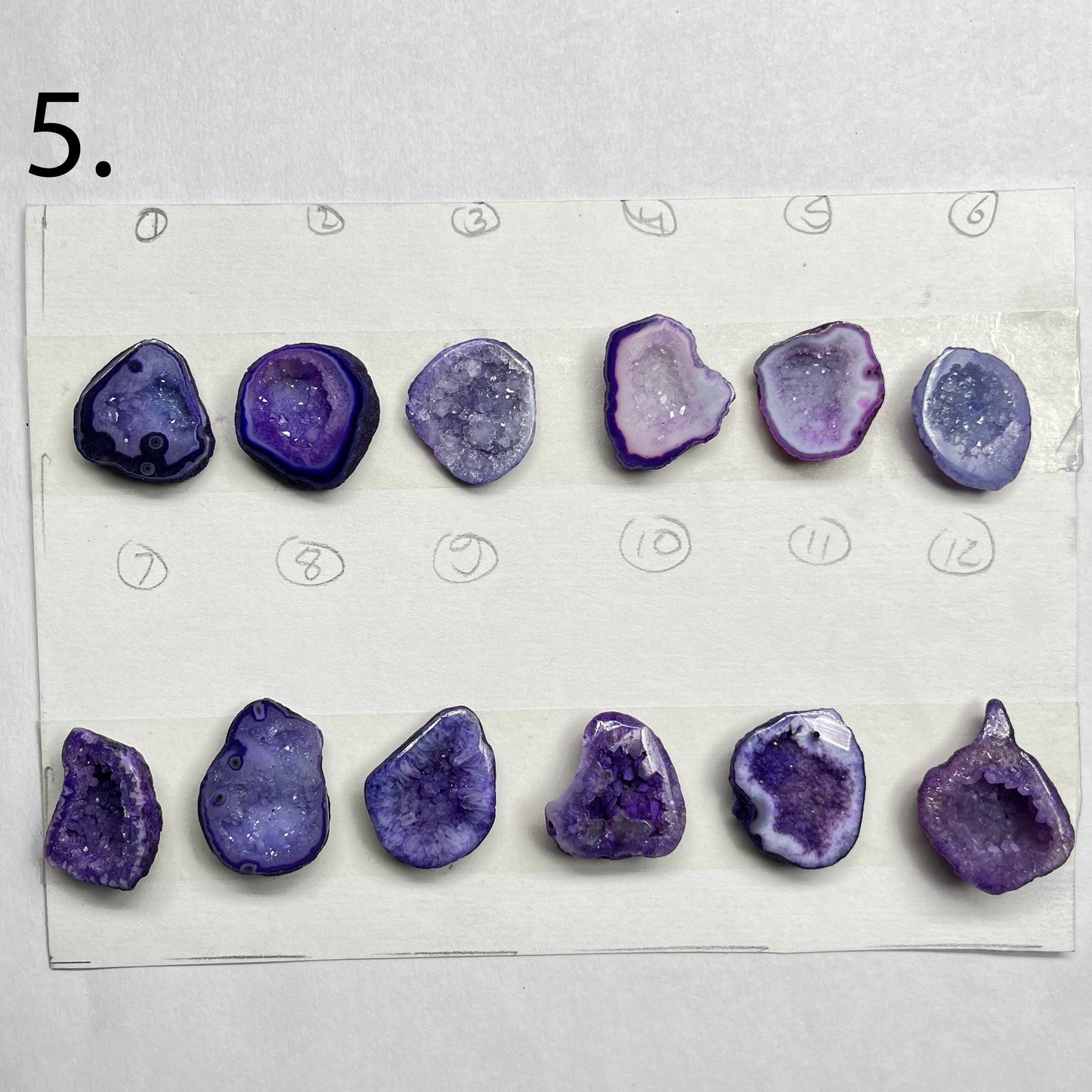 Geode Pendant stone by Selection 20-30 MM Purple