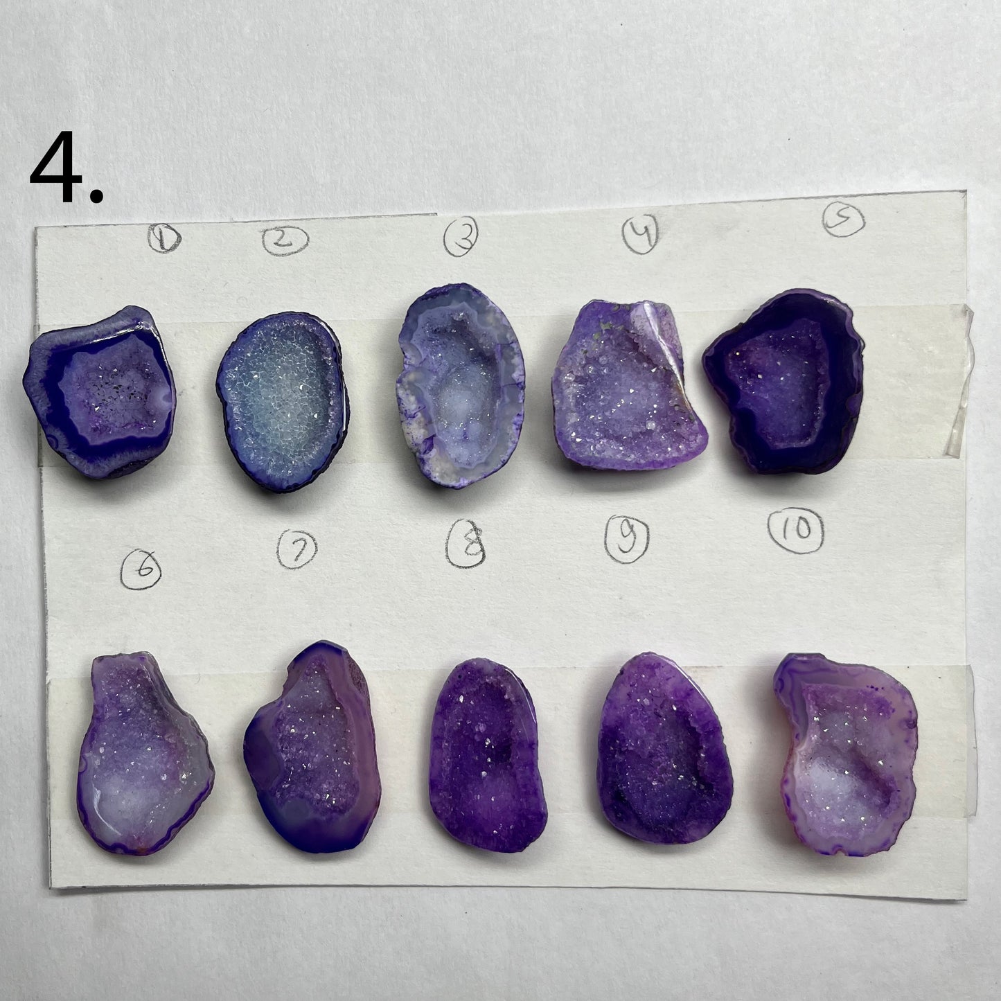 Geode Pendant stone by Selection 25 - 35MM Purple