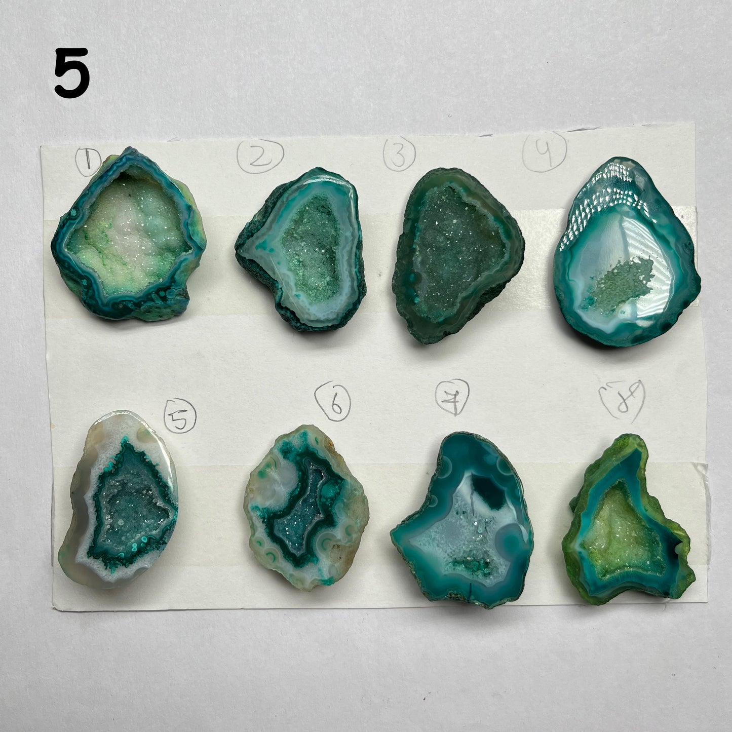 Geode Pendant stone by Selection 30-40mm green
