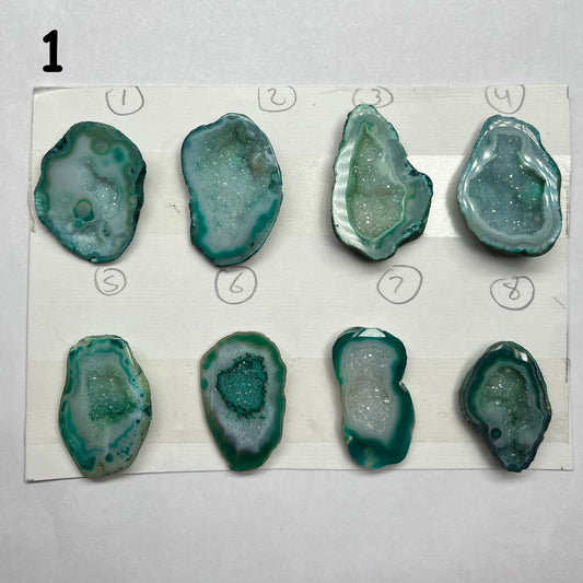 Geode Pendant stone by Selection 40-50mm GREEN