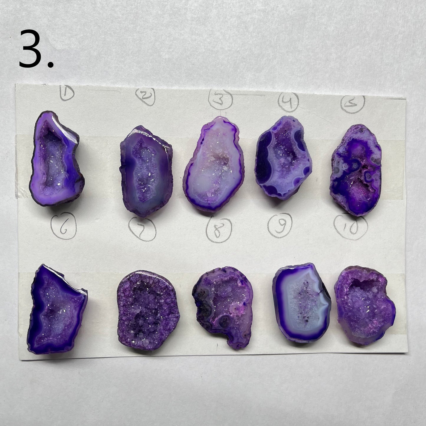 Geode Pendant stone by Selection 25 - 35MM Purple