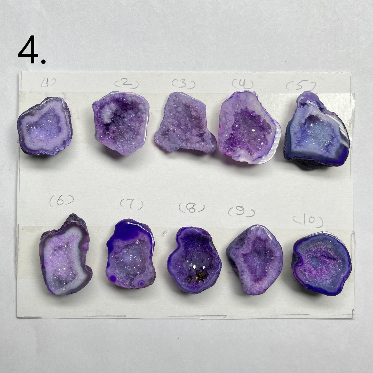 Geode Pendant stone by Selection 25 - 35MM Purple