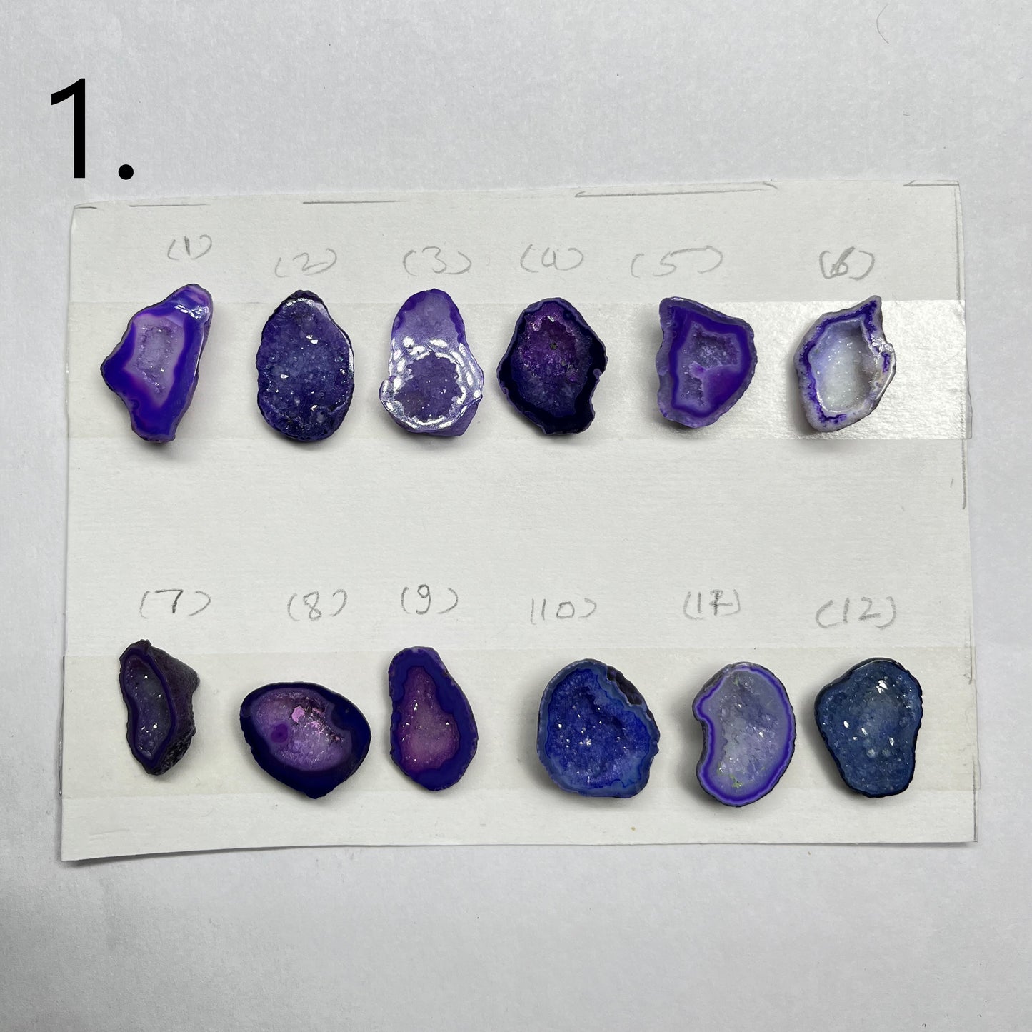 Geode Pendant stone by Selection 20- 25MM Purple