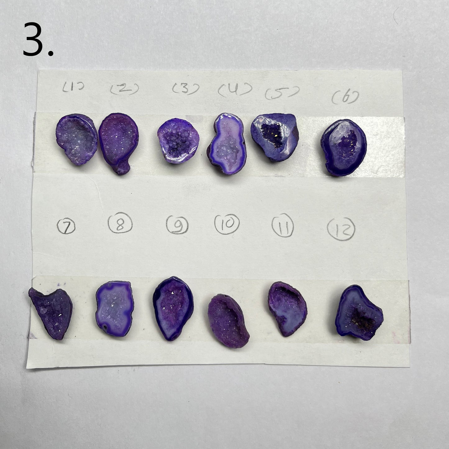Geode Pendant stone by Selection 20- 25MM Purple