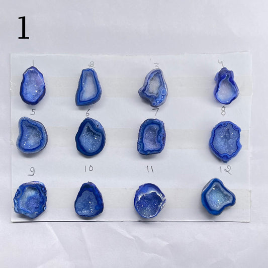 Geode Rings stone by Selection 15 - 25 MM Blue My Store