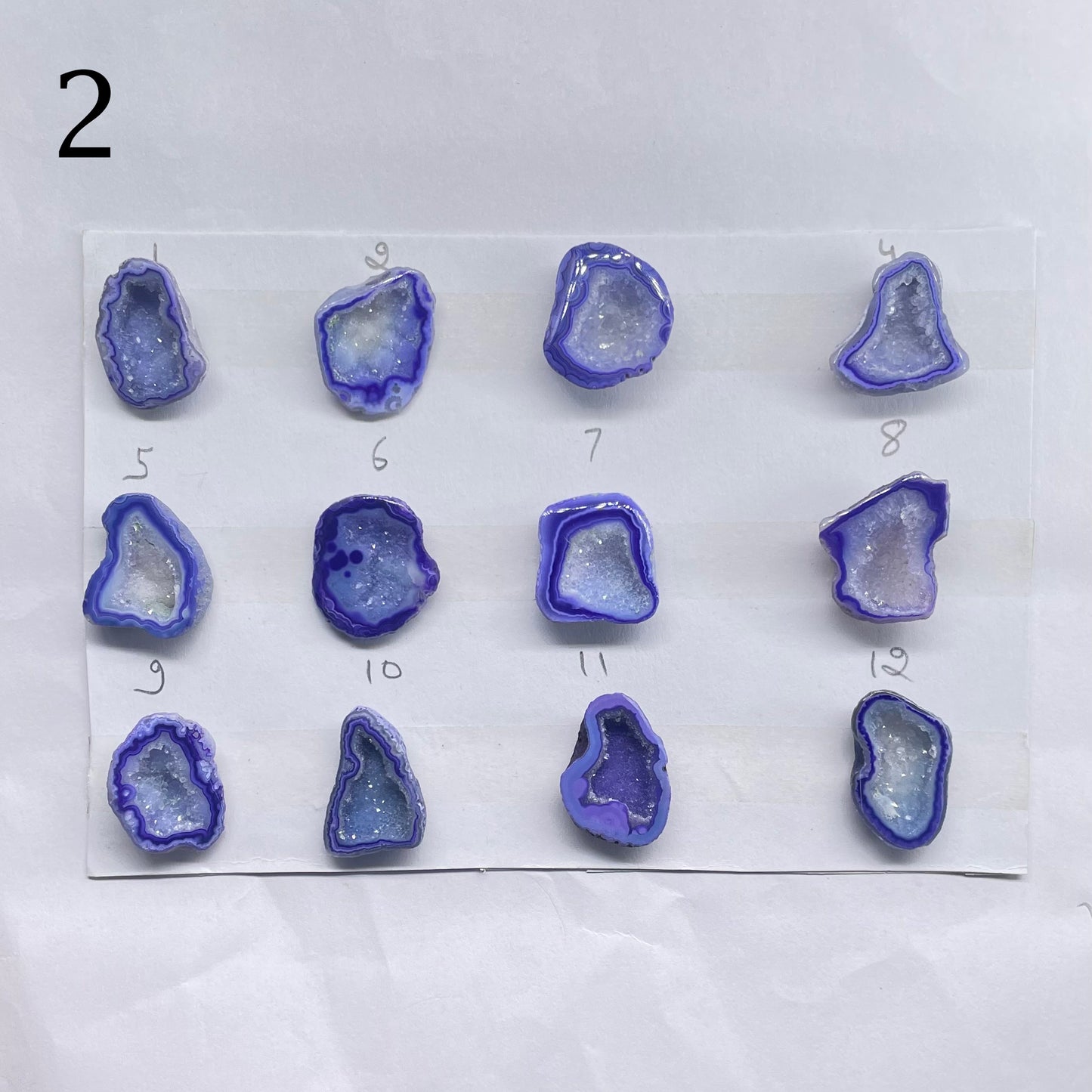 Geode Rings stone by Selection 15 - 25 MM Blue