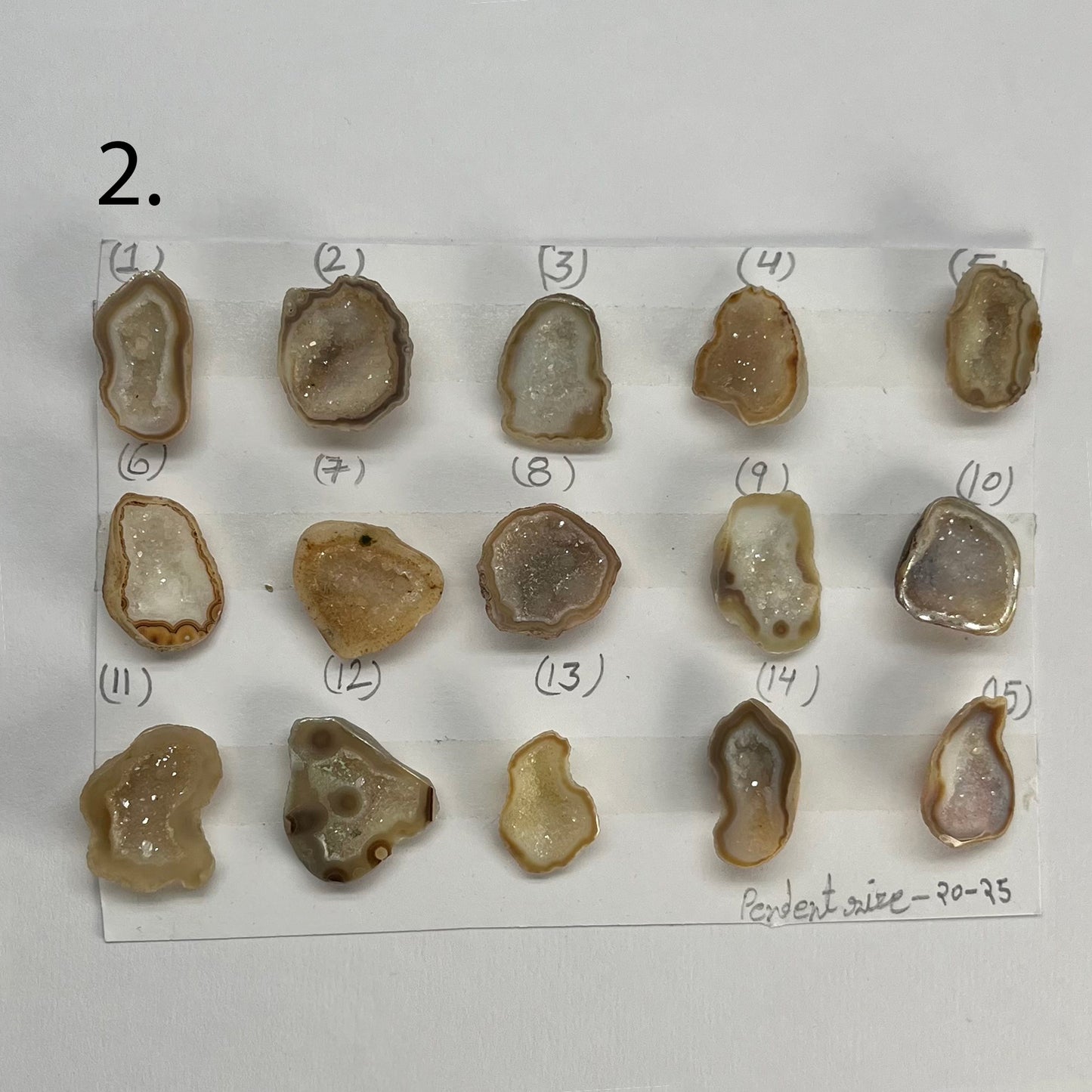 Geode Pendant stone by Selection 20 - 25MM Beige