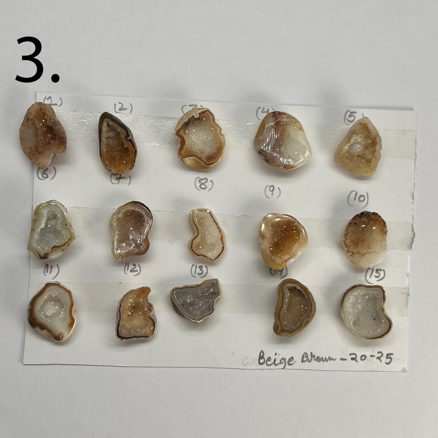 Geode Pendant stone by Selection 20 - 25MM Beige