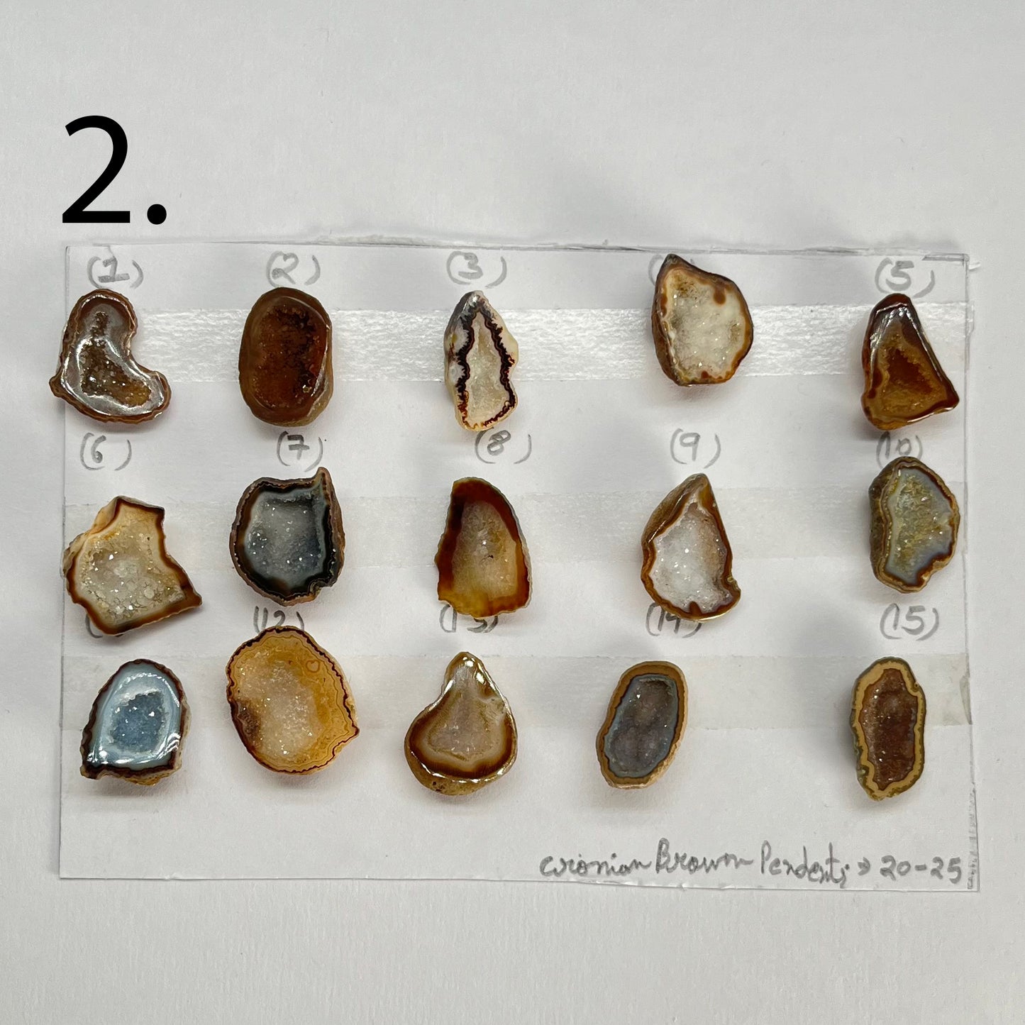 Geode Pendant stone by Selection 20 - 25MM Brown