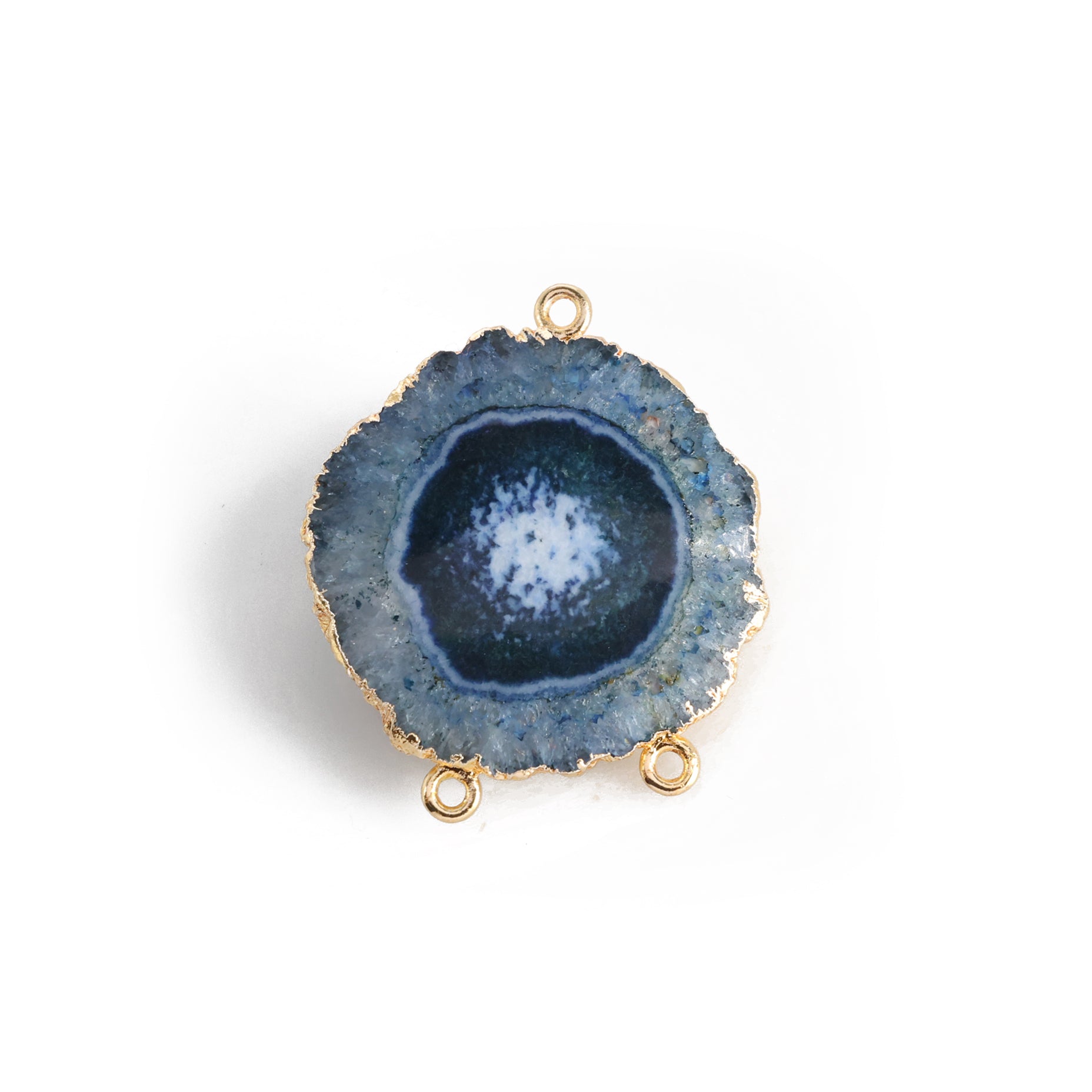 Solar Quartz Three Bail Connectors And Pendants