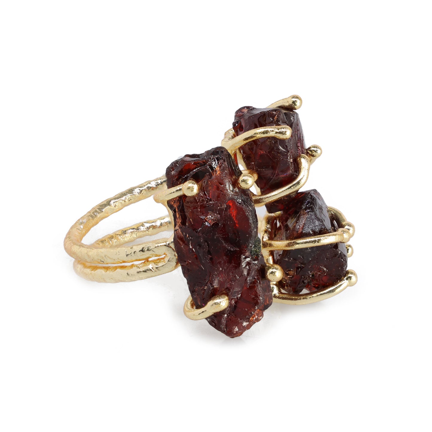 Bague de pierres précieuses naturelles réglables, bague de fiançailles en cristal brut, bague de pierre de naissance d’avril, 25 - 35 mm, bijoux d’approvisionnement en gros et spectacles de pierres précieuses