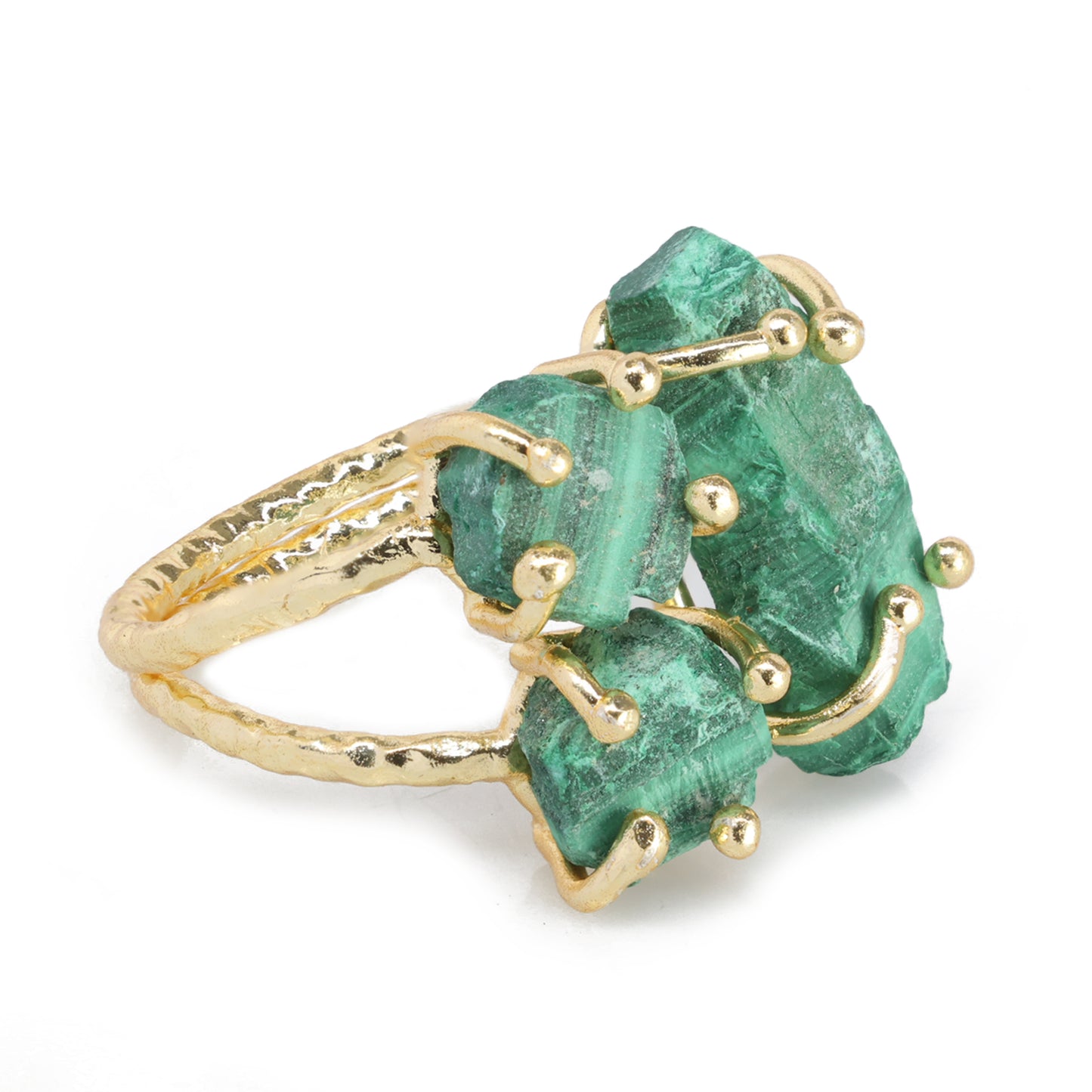 Bague de pierres précieuses naturelles réglables, bague de fiançailles en cristal brut, bague de pierre de naissance d’avril, 25 - 35 mm, bijoux d’approvisionnement en gros et spectacles de pierres précieuses