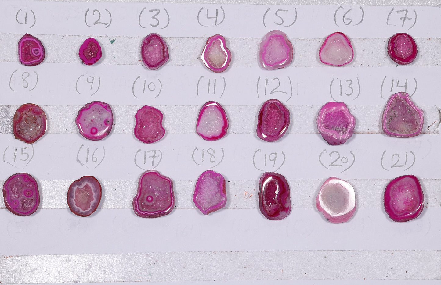 Geode Rings stone by Selection 10-20mm Pink For Rings Making