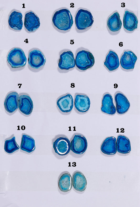 Geode Pairs ( Earing ) by Selection 15 - 25 mm Aqua My Store