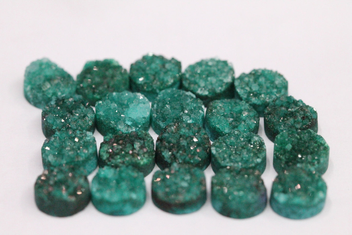 10 mm, Round Natural Druzy, Gem Stone, Rough stones, stone supplies, gemstone pairs - Meena Design