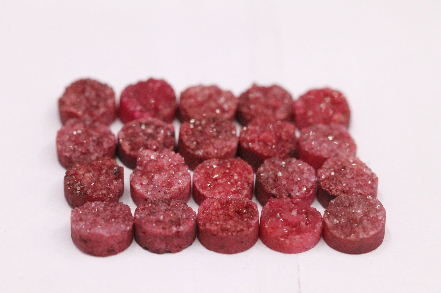 10 mm, Round Natural Druzy, Gem Stone, Rough stones, stone supplies, gemstone pairs - Meena Design