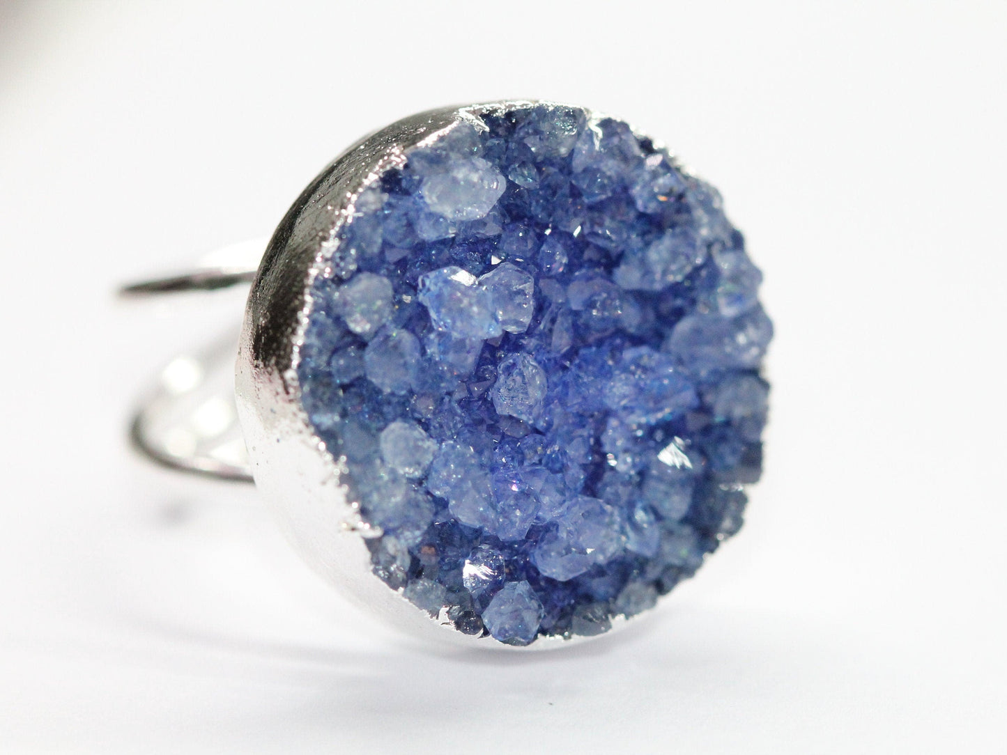 Adjustable Ring * Druzy Ring * Crystal Ring * Gemstone Ring * Statement Ring * Quartz Ring * Large Druzy Ring * Ring Druzy Round * - Meena Design