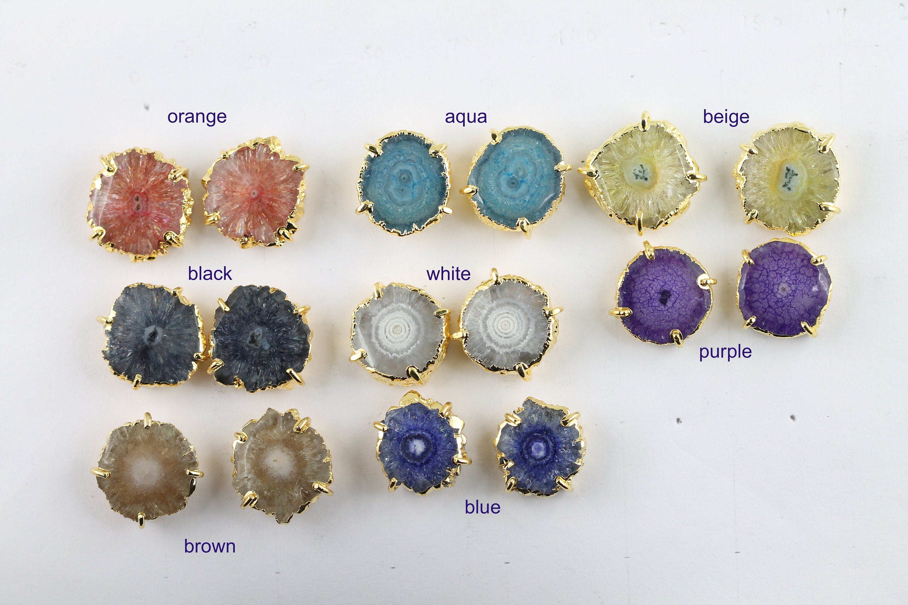 Dainty Solar Quart Studs - Meena Design