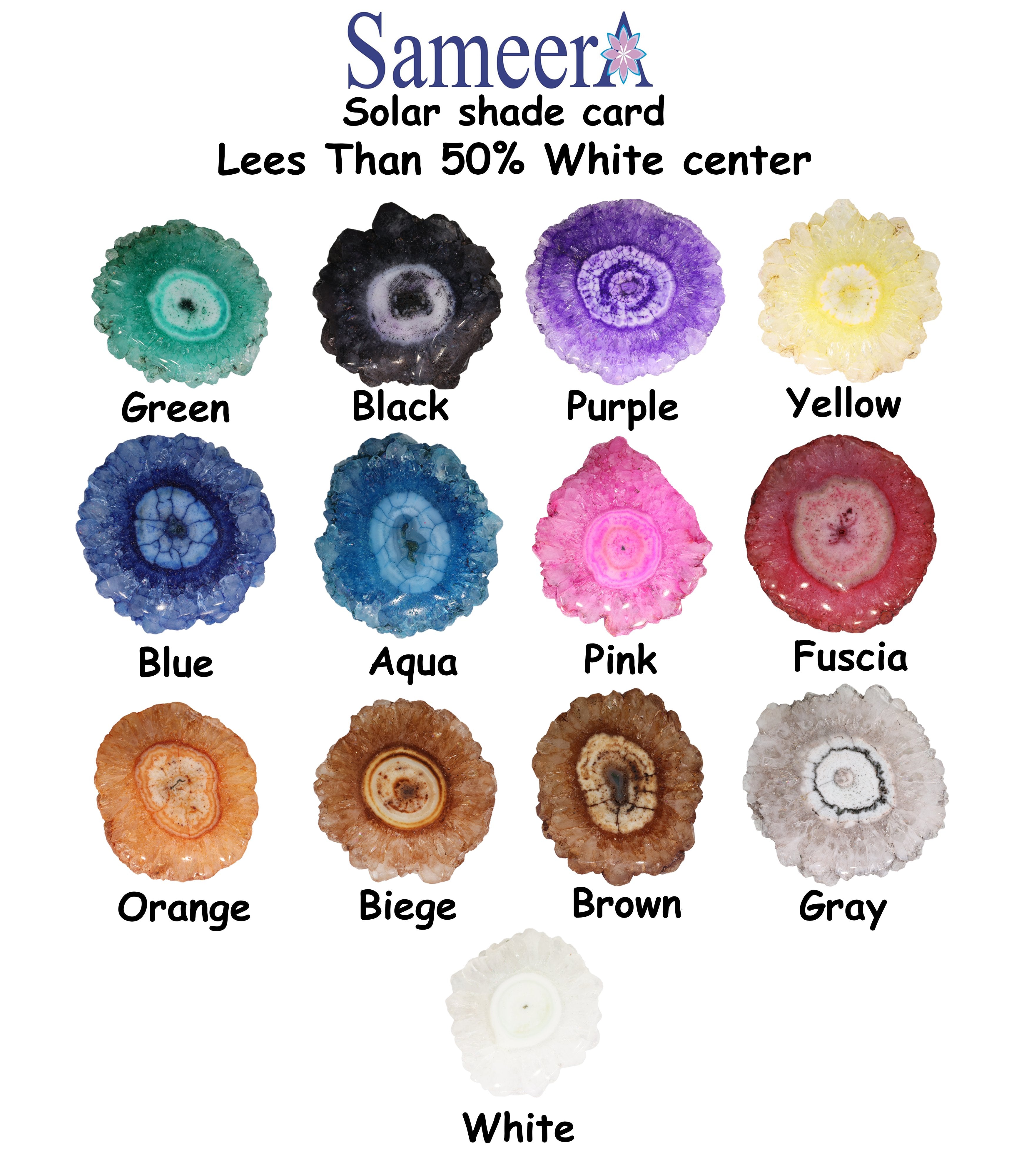 Earpost Natural solar quartz, flower druzy, gold gemstone, Earrings Connect, For Making Earrings - Meena Design