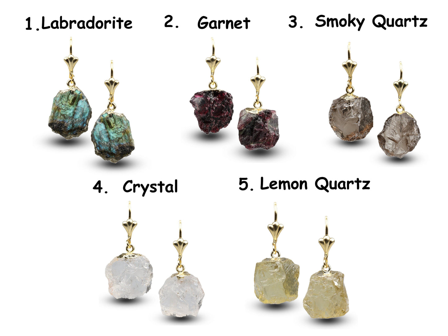 Earring Rough Gemstone Jewelery Wholesaler Birthstones - Meena Design