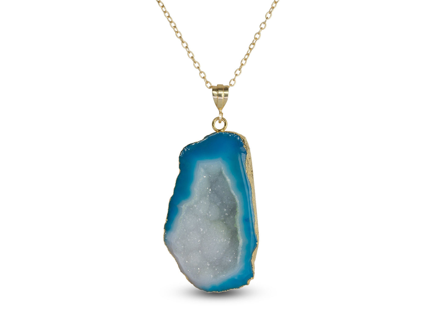 Geode Connectors * Geode Halves * Natural Gemstone * Agate * Tobasco * Geode * 24K Gold * Druzy * Pendant Geodes * Charms Geodes * 50-60 MM - Meena Design