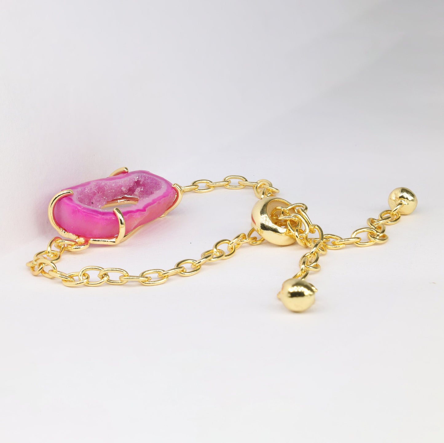 Goddess Geode Druzy Bracelet Adjustable - Meena Design