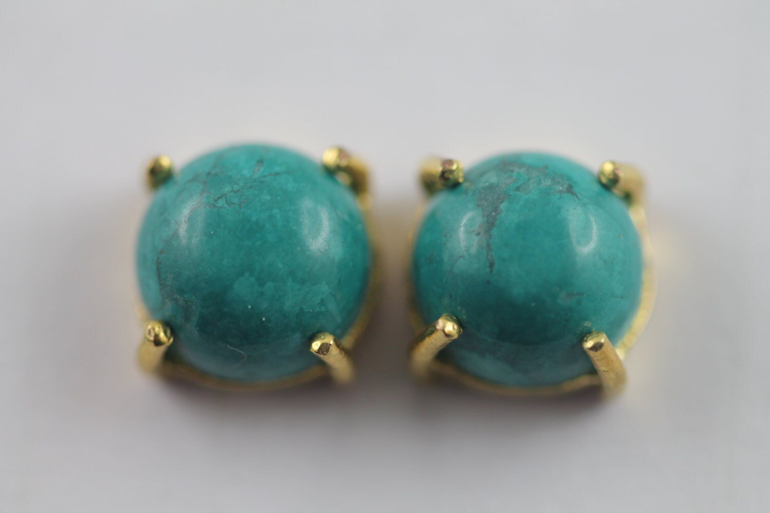Howlite Turquoise Stud, Mimalistic - Meena Design