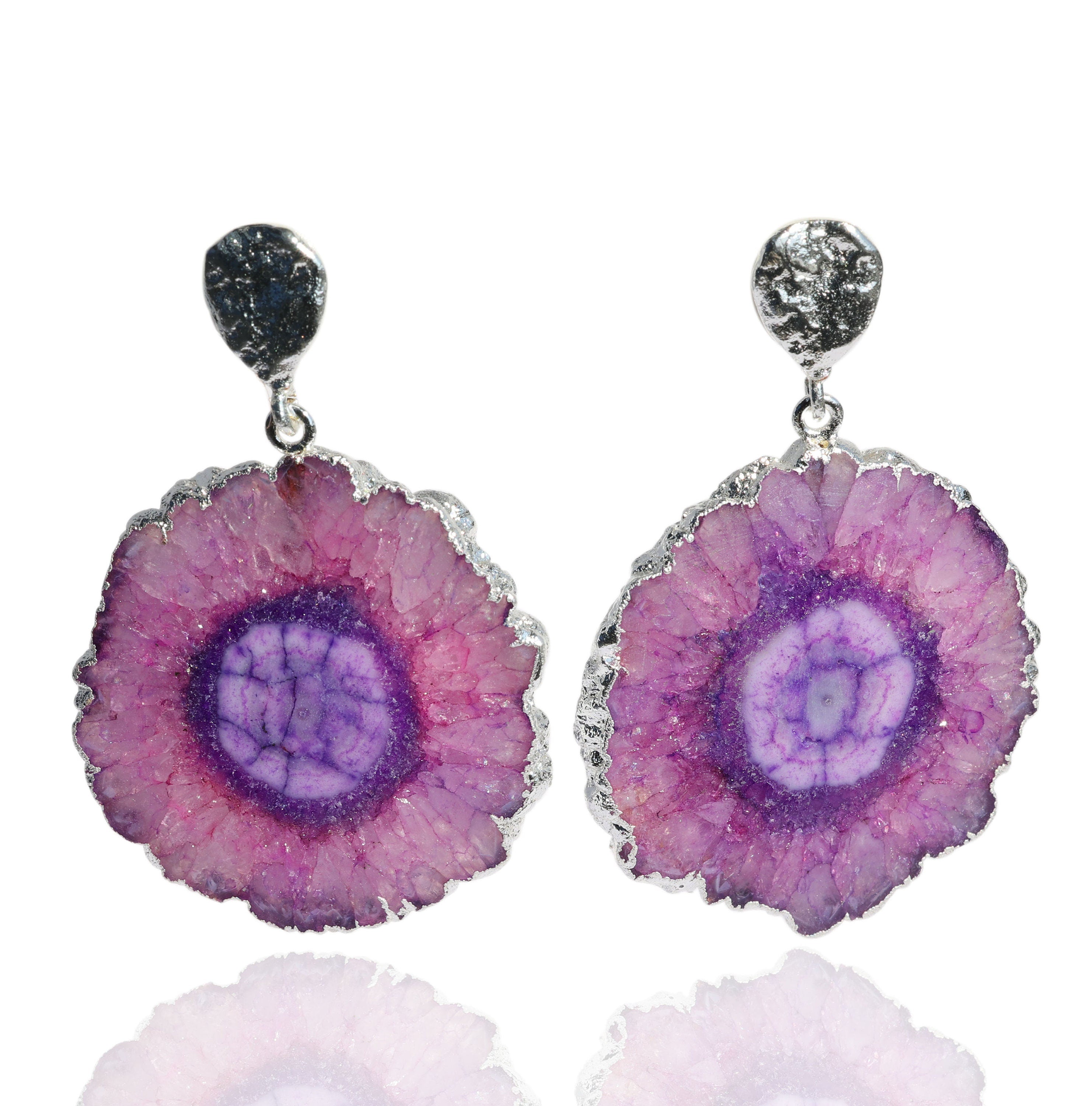 Natural Solar Quartz Gemstone Earring Dangler - Meena Design