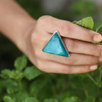 20–30mm agate window druzy cabochon ring in brass gold plating