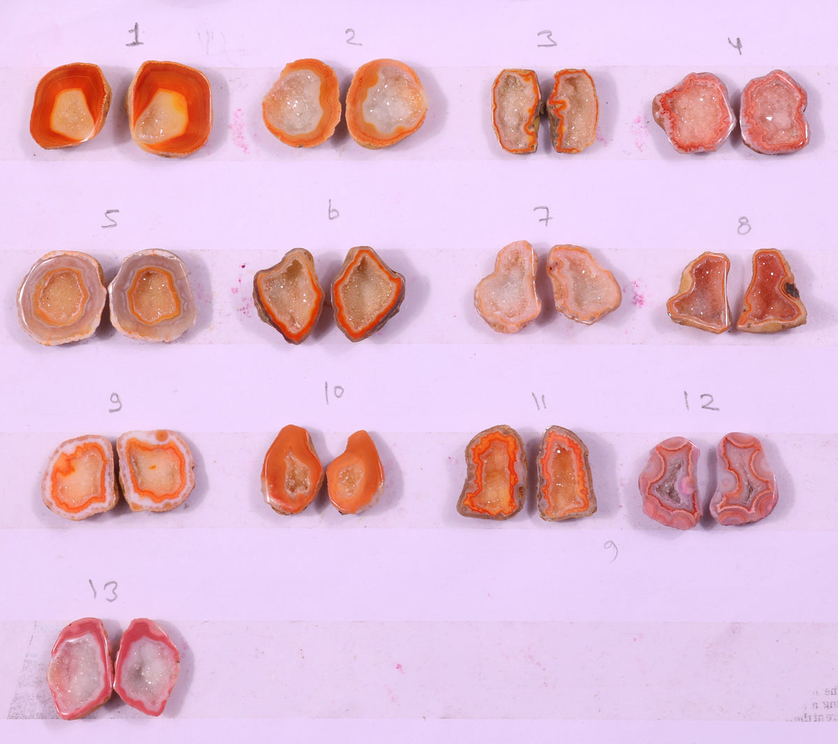 Geode Pairs (Earring) by Selection 20-25 mm Orange Color Geodes My Store