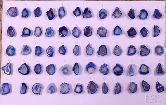 Geode Stones ( Pendant ) by Selection 25-30 mm Blue For Making Pendant Jewelry