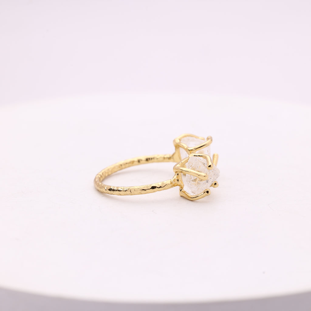 Agni Love Ring Raw Birthstone 8 - 10 mm Adjustable Band