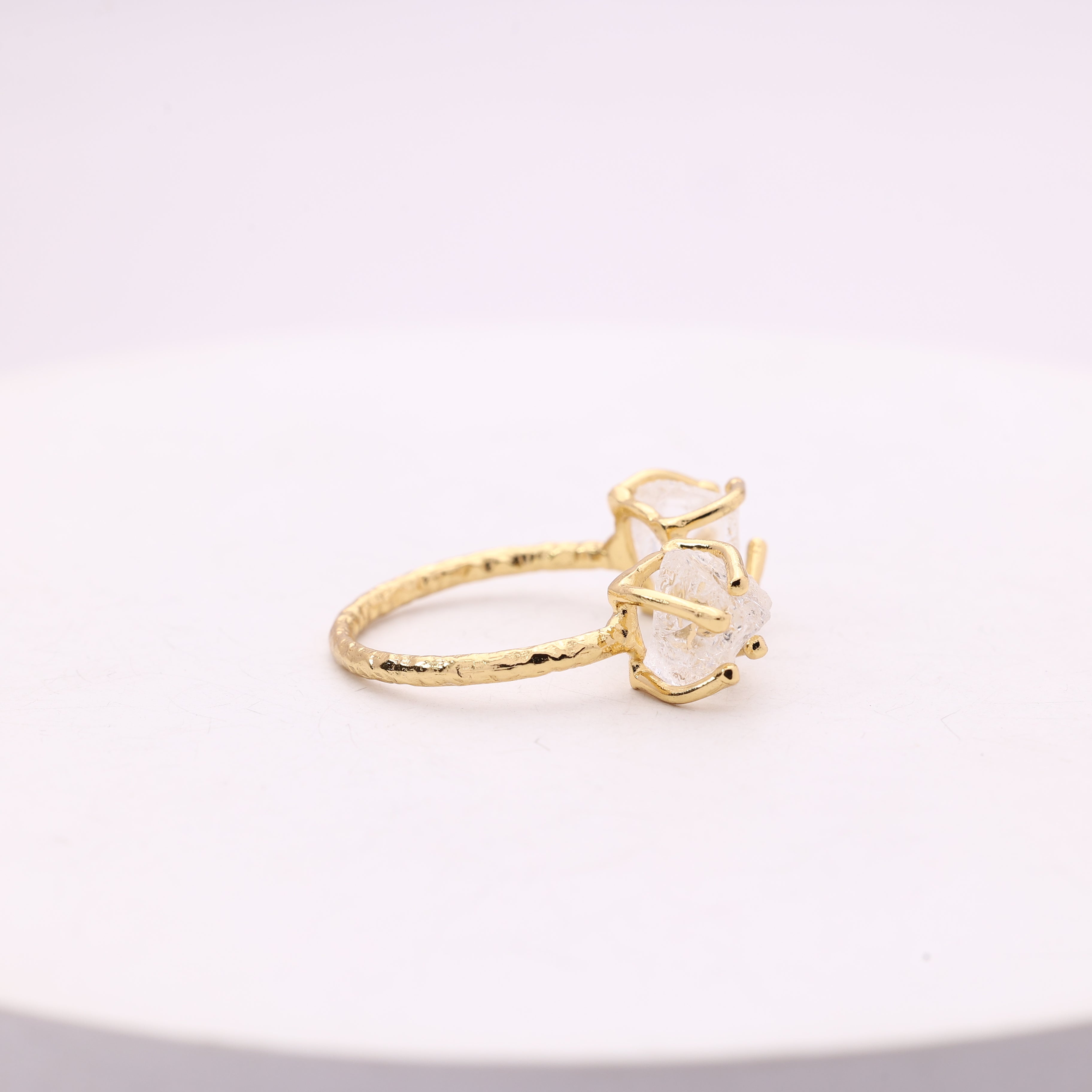 Agni Love Ring Raw Birthstone 8 - 10 mm Adjustable Band