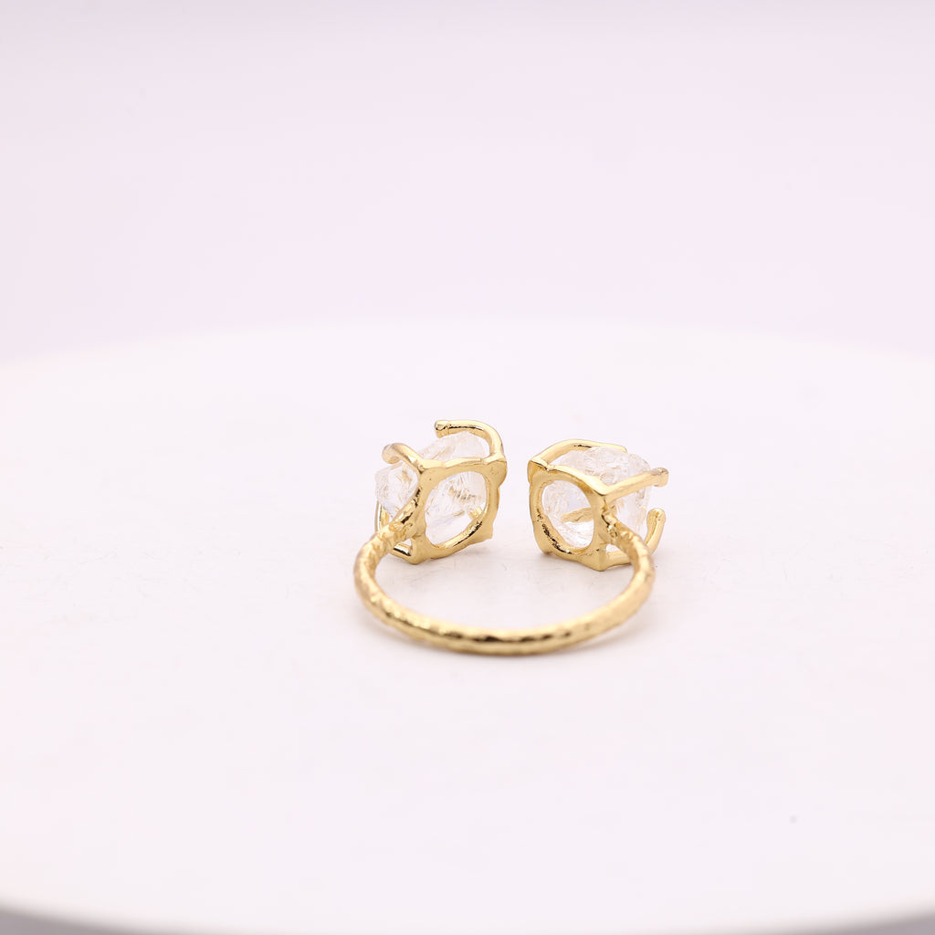 Agni Love Ring Raw Birthstone 8 - 10 mm Adjustable Band