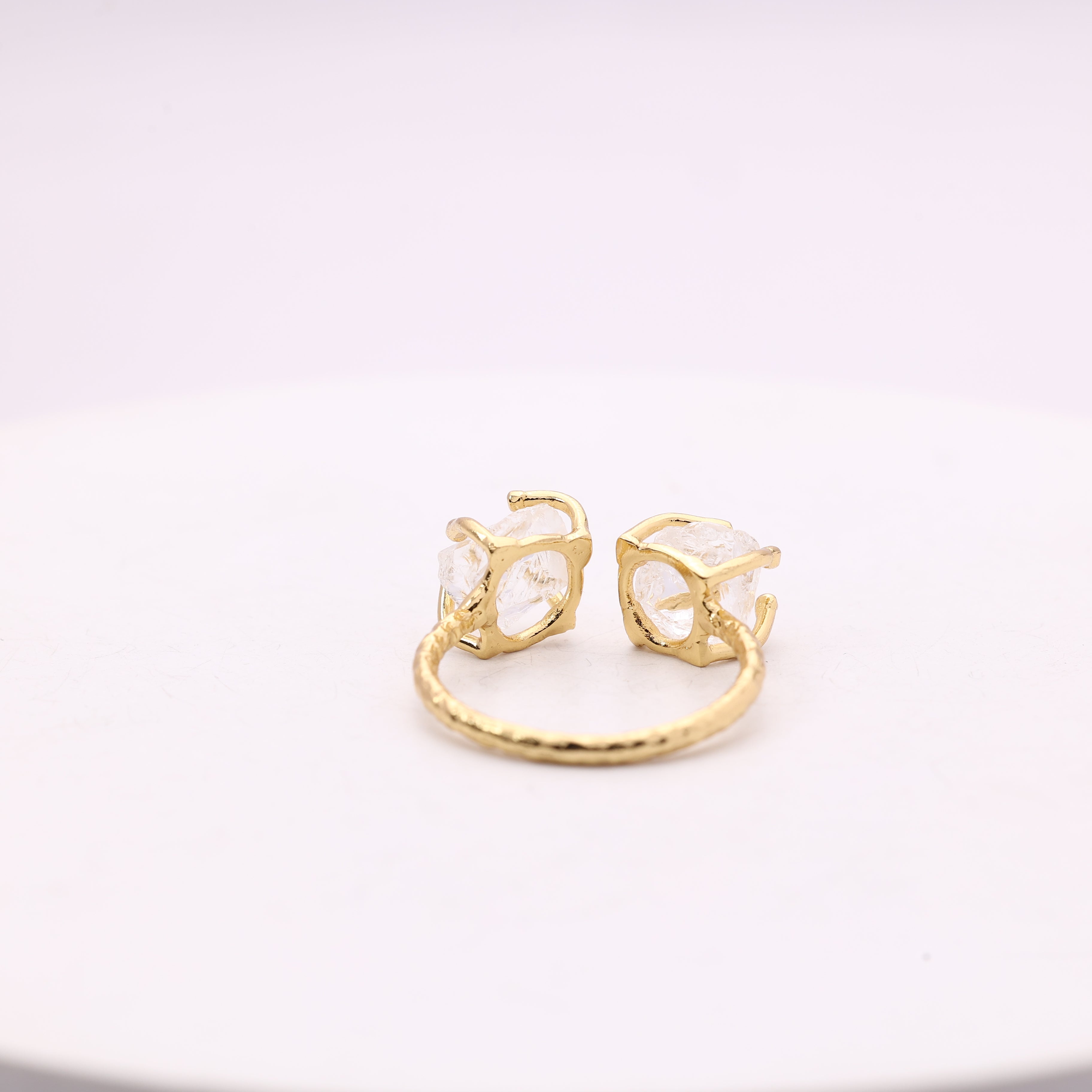 Agni Love Ring Raw Birthstone 8 - 10 mm Adjustable Band