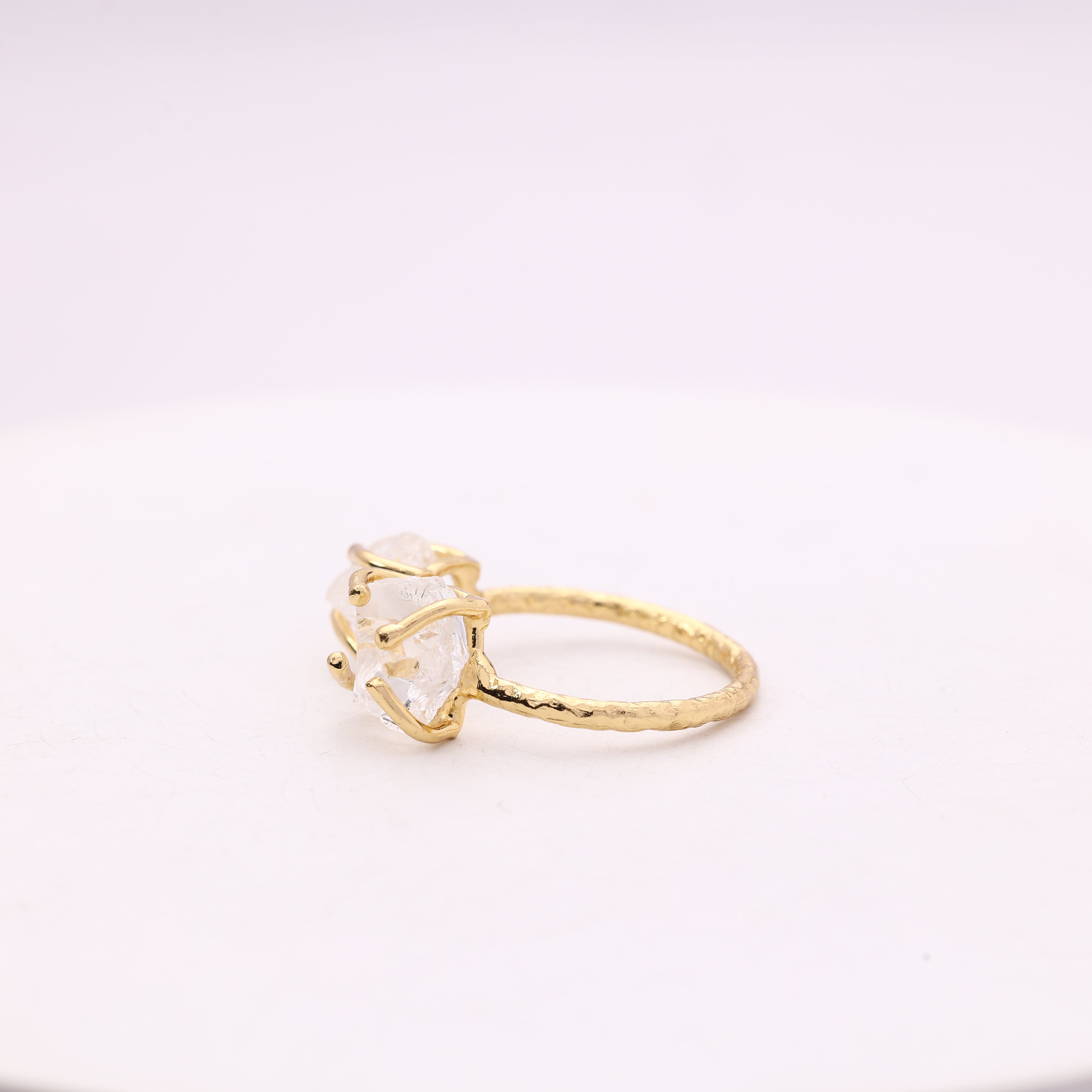 Agni Love Ring Raw Birthstone 8 - 10 mm Adjustable Band