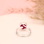 Multi Chalcedony Ring – Adjustable 925 Sterling Silver Gemstone Ring